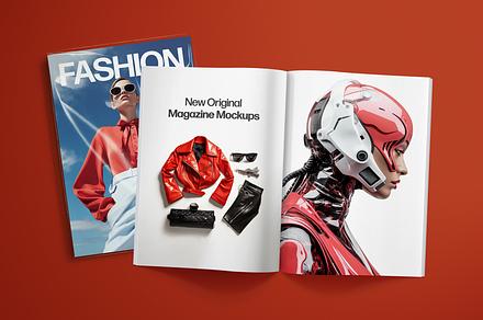 A4 Magazines Mockup, a Books & Magazine Mockup by Design Squad