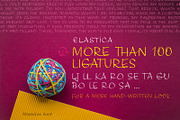ELASTICA font + ELASTICA Icons font, a Handwritten Font by Inkoteka (Thumbnail 3 of 6)