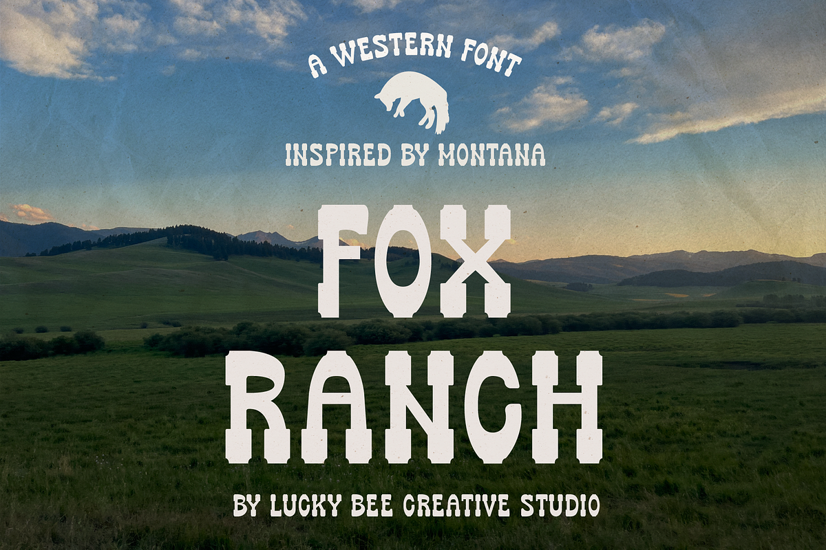 Fox Ranch | Retro Western Font, a Slab Serif Font by Lucky Bee Creative Studio (Photo 1 of 7)