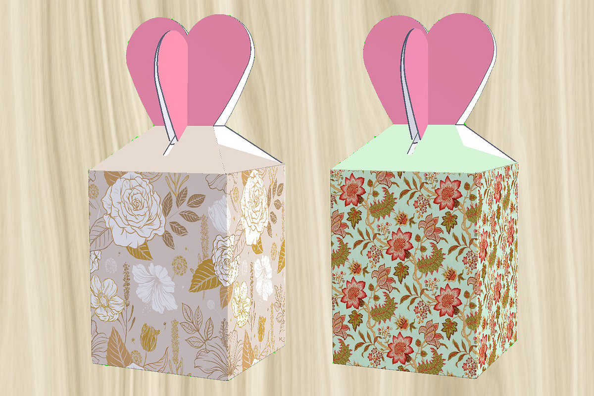 5 Valentine Gift Candy-Boxes, a Print Template by Kseniya-Omega (Photo 3 of 5)