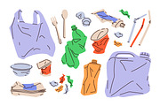 Plastic waste, garbage set, an Object Illustration by Good Studio (Thumbnail 2 of 3)