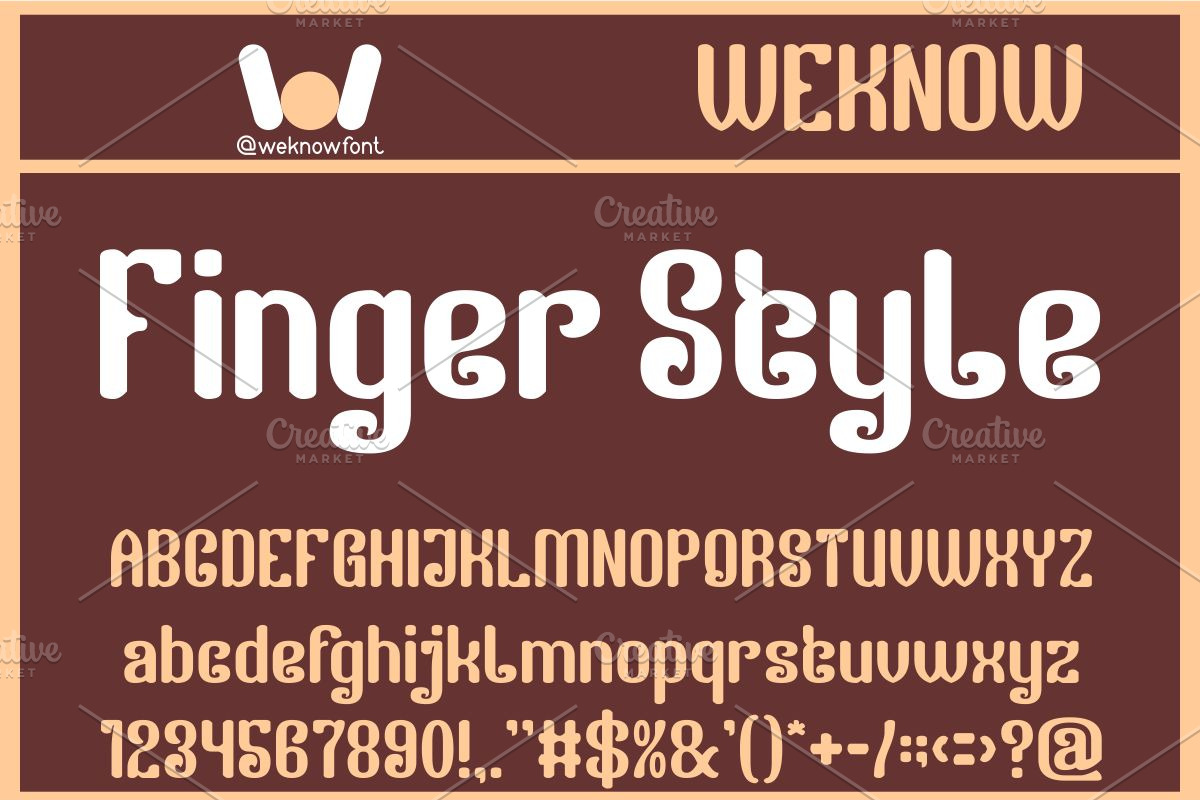 Finger Style font, a Font by weknow (Photo 1 of 8)