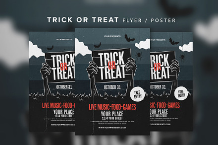 Trick Or Treat Halloween Flyer, a Flyer Template by lilyshop
