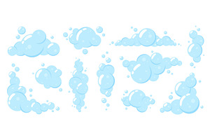 Cartoon isolated soap foam. Bubbles, an Illustration by LadadikArt