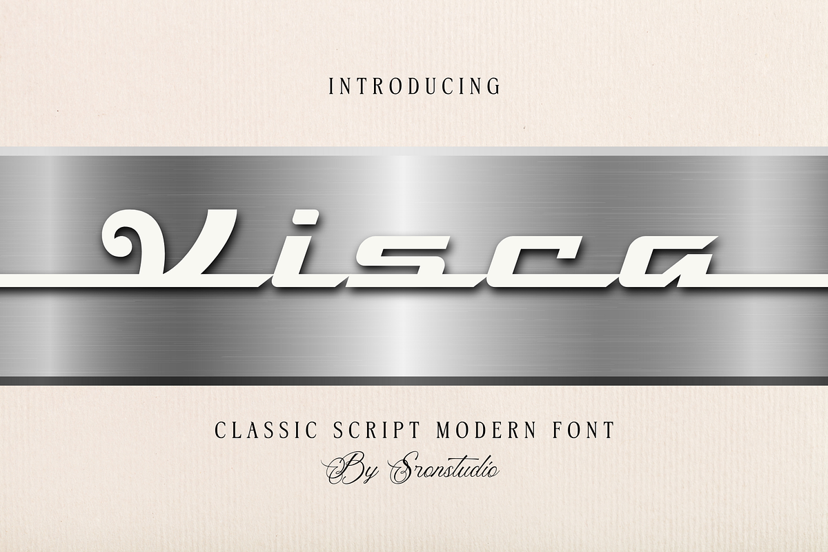 Visca - Vintage Script Font, a Script Font by Sronstudio (Photo 1 of 13)