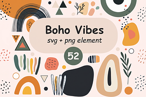 Boho Vibes SVG Elements