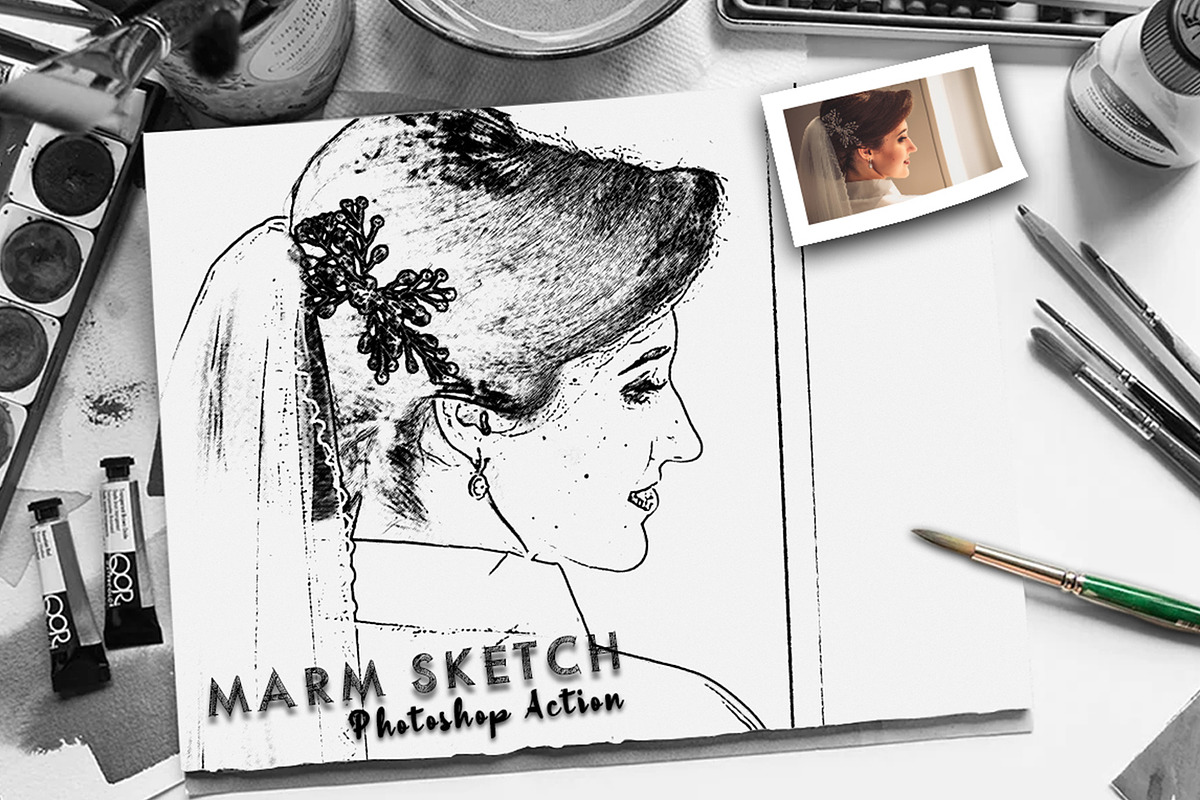 30 Modern Sketch Photoshop Actions, an Action Add-On by Jacpot007 (Photo 19 of 26)