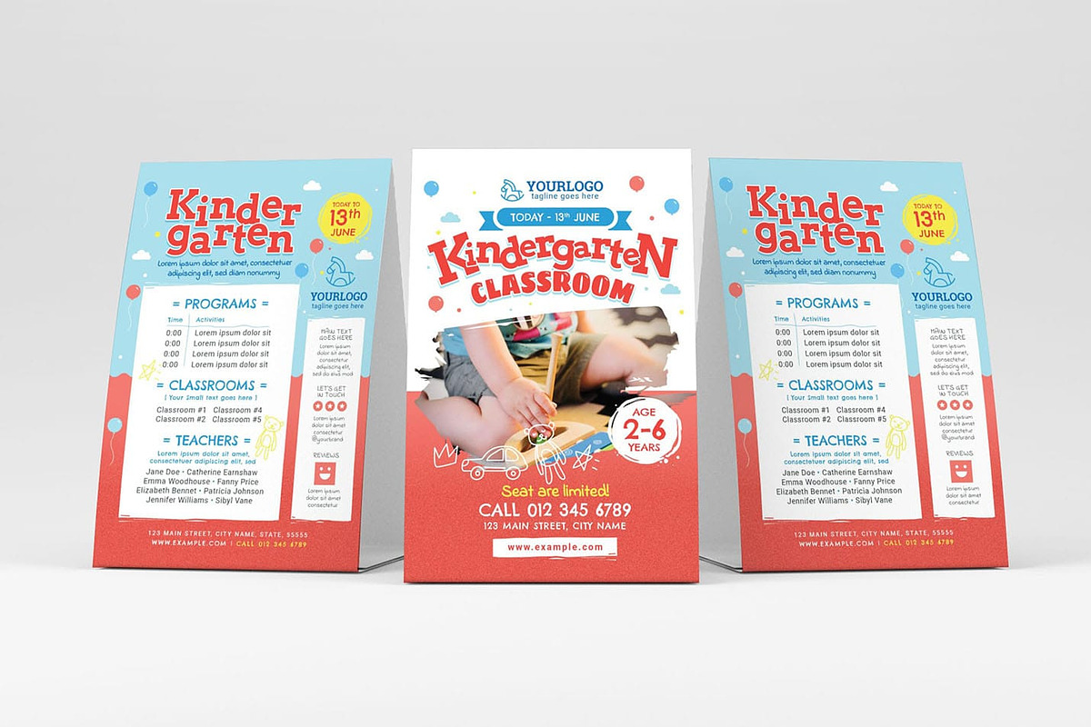Kindergarten Flyer Templates, a Flyer Template by BrandPacks (Photo 3 of 10)