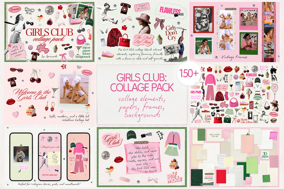 COLLAGE BUNDLE 20 in 1 (3800+), an Object Graphic by lerinartstudio (Photo 4 of 21)