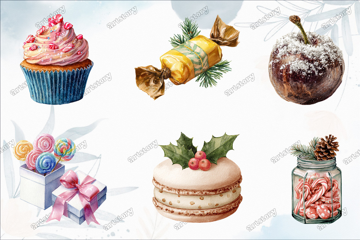 Christmas Candy Sublimation Clipart, a Graphic by designcity5 (Photo 2 of 5)