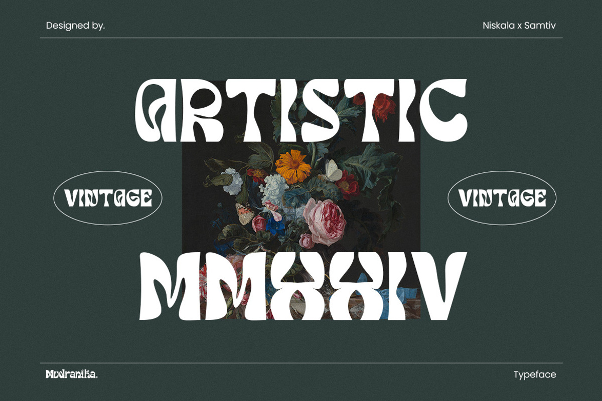 Mudranika - A Display Typeface, a Sans Serif Font by Samtiv Studio (Photo 5 of 7)