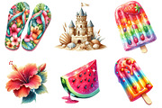 Watercolor Summer Clipart, an Illustration by DreamPrint404 (Thumbnail 2 of 6)