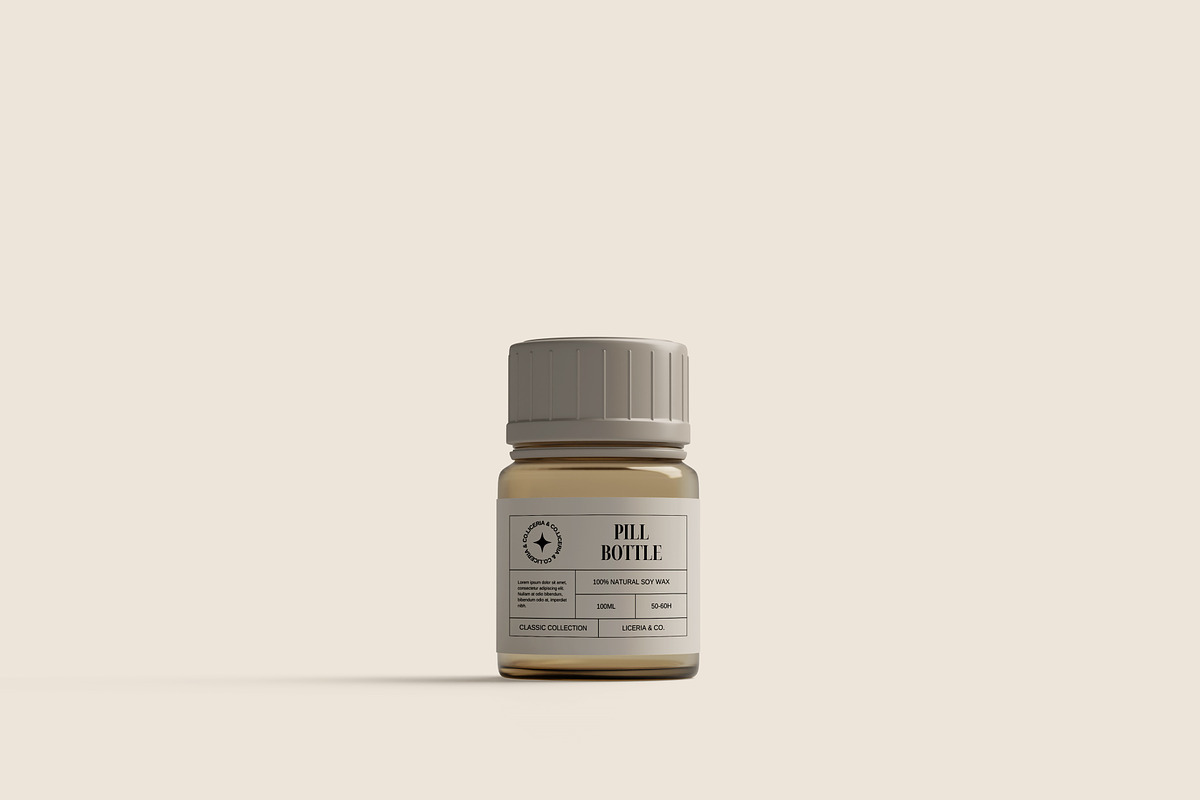 Pills Bottle Mockup, a Cups & Container Mockup by Ataku Design (Photo 3 of 6)