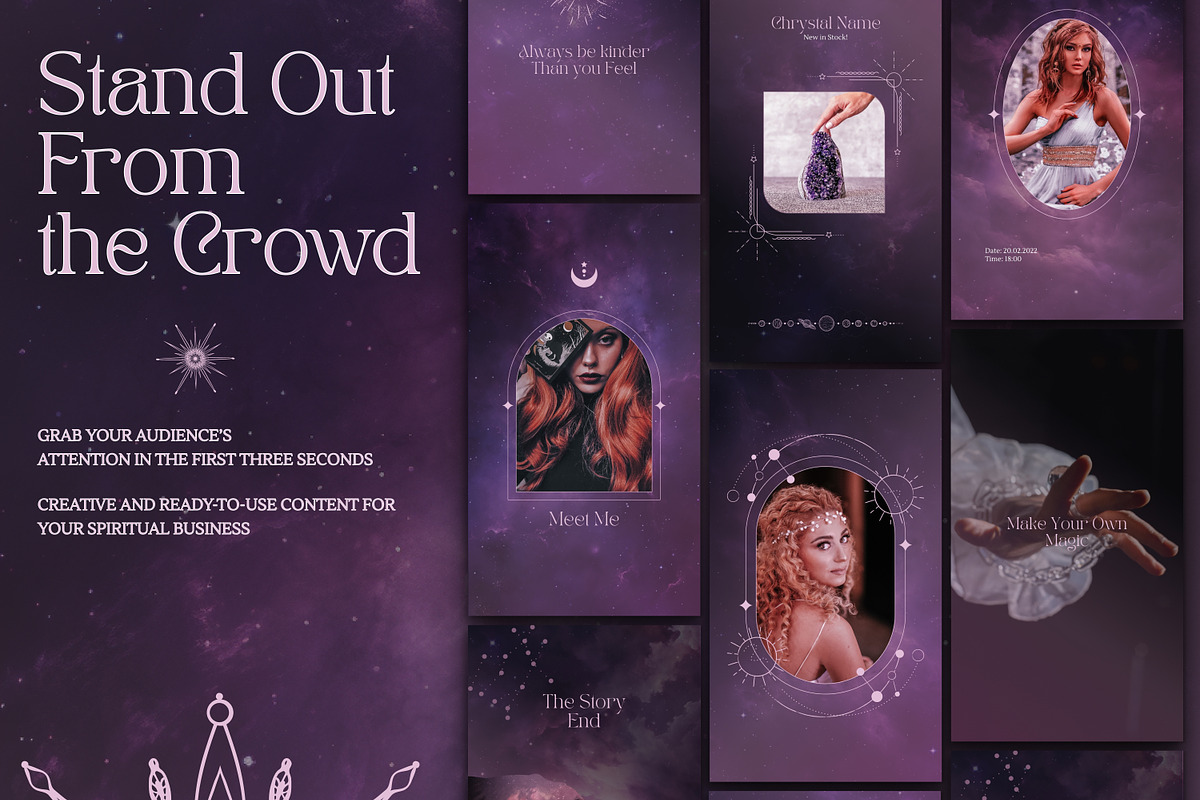 Purple Spiritual Instagram Stories, a Social Media Template by Under My Cozy Roof (Photo 2 of 9)