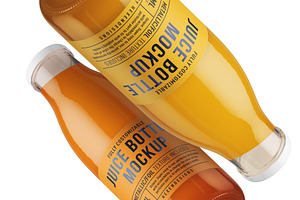Juice Round Bottle Mockup