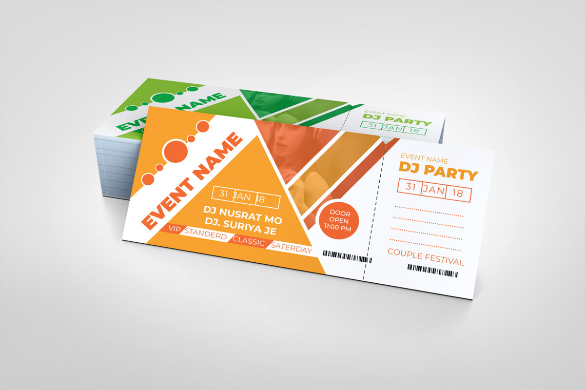 Professional Event Ticket Template, a Card Template by BrandlyTemplate (Photo 2 of 3)