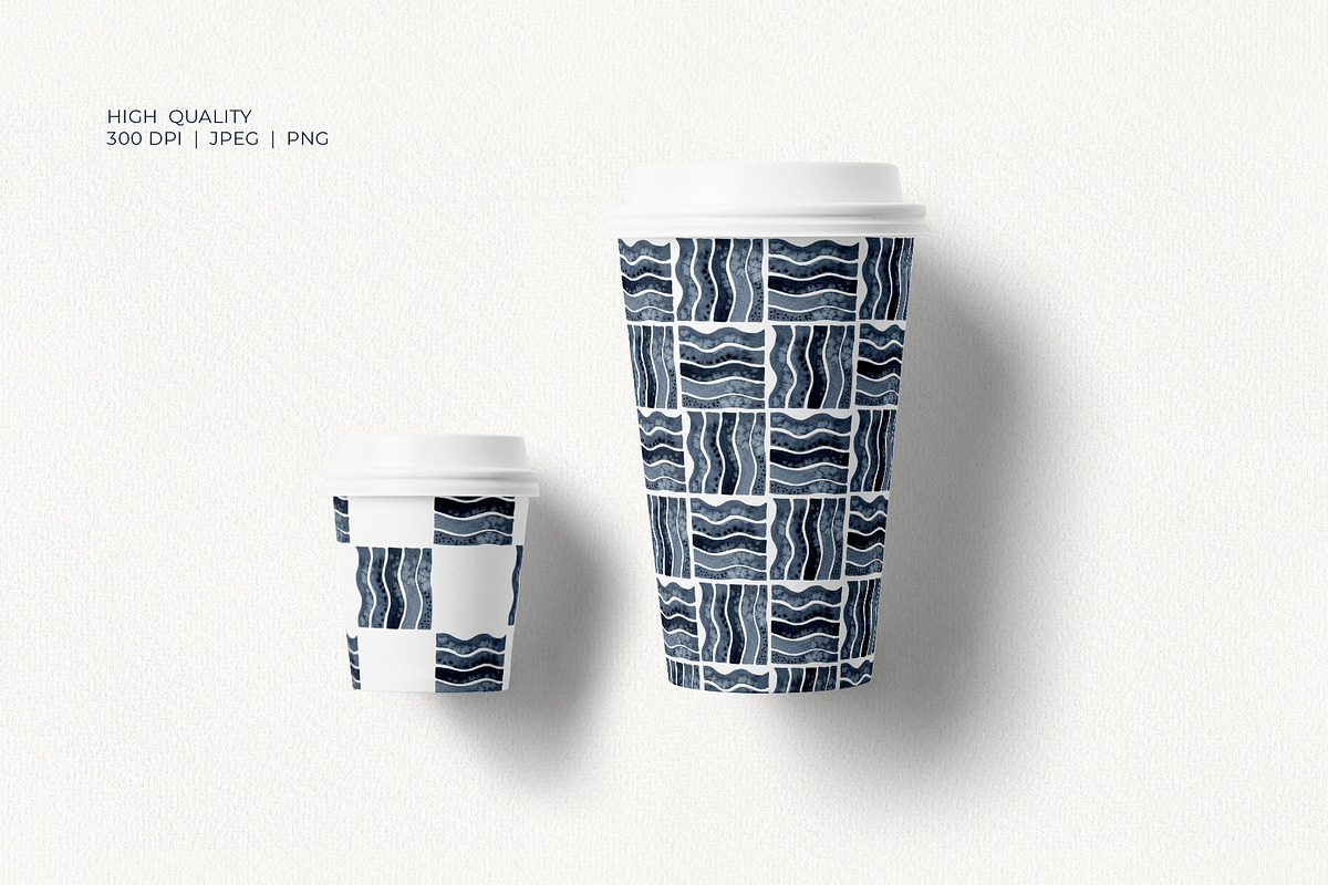 Indigo Sea Marine Watercolor Pattern, an Animal Illustration by YarovaArt (Photo 11 of 12)