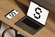 Beige Macbook + iPhone Mockup, a Mockup by TRANSPARENT SOURCE (Thumbnail 1 of 2)