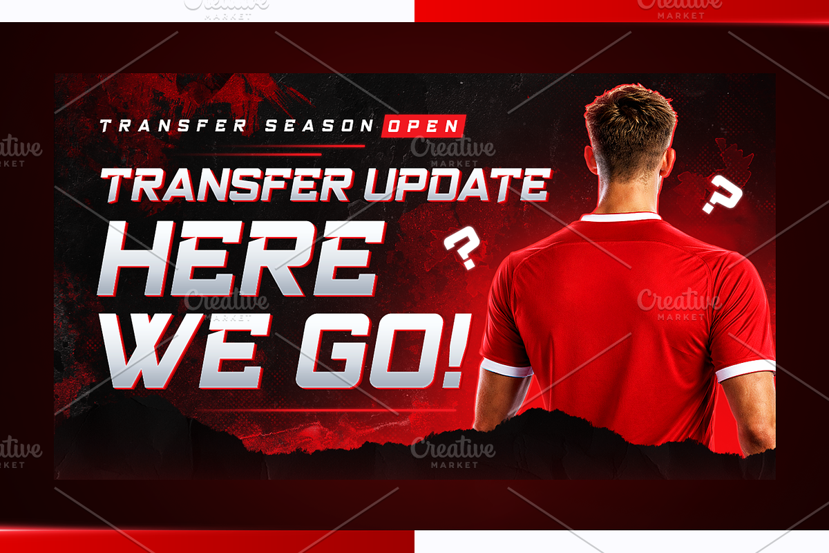 Football YouTube Thumbnail Templates, a Social Media Template by OnurDemircan (Photo 5 of 6)