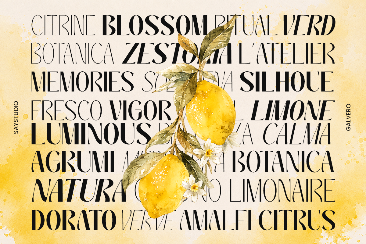 Galvero – Decorative Family Font, a Sans Serif Font by Say Studio (Photo 2 of 9)