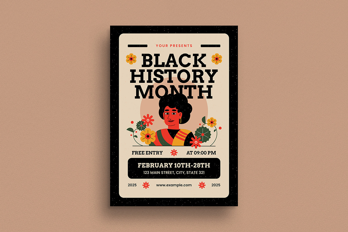 Black History Month Flyer, a Flyer Template by VectorVactory (Photo 1 of 3)