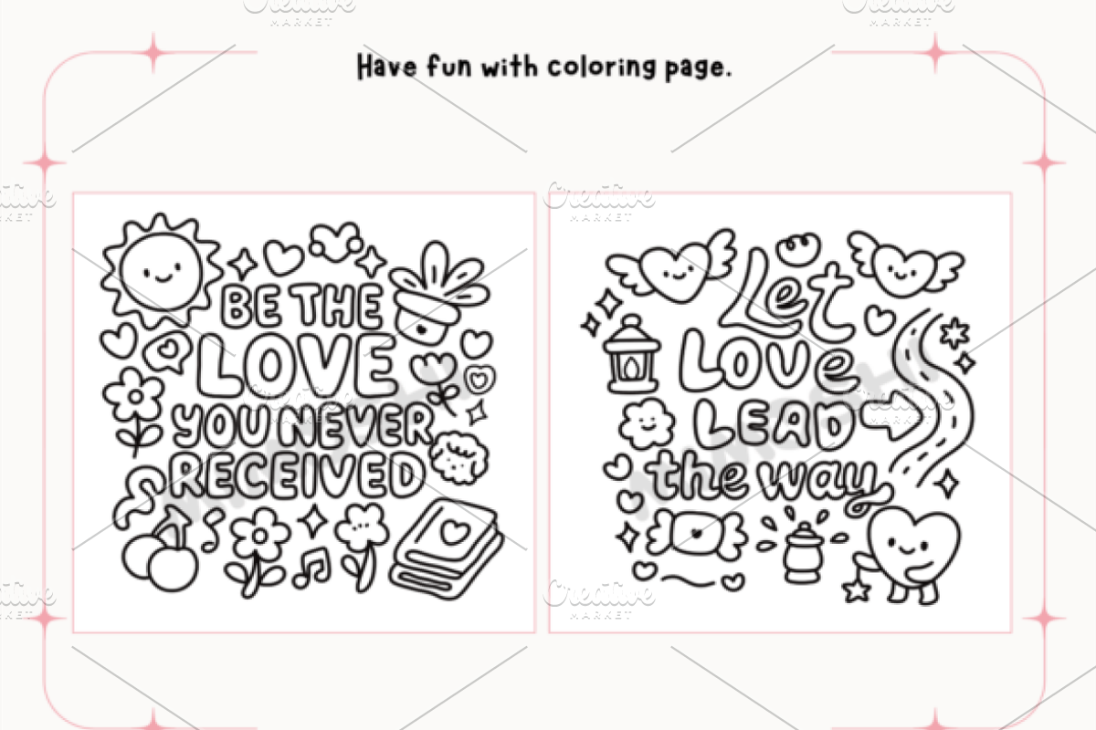 Motivational Love Quotes, a Decorative Illustration by Design Station (Photo 2 of 5)