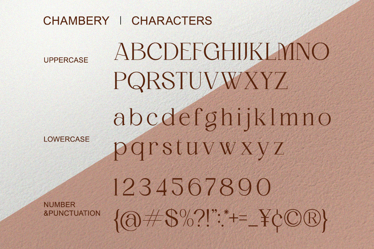 Chambery - Modern Elegant Luxury, a Serif Font by Qweera Studio (Photo 12 of 12)
