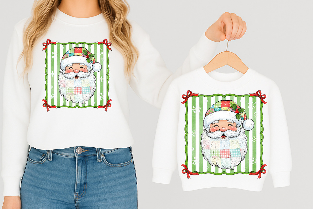 Patchwork Santa Claus Christmas Png, an Illustration by Libby Wishes (Photo 2 of 5)