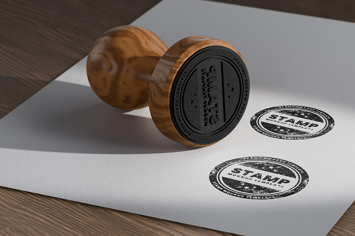 Stamp on Paper Mockup, an Advertising Mockup by Artnivora.Std (Photo 3 of 4)