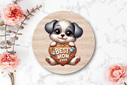 Watercolor Best Mom Ever Dog Clipart, an Illustration by CraftArtStudio (Thumbnail 4 of 5)