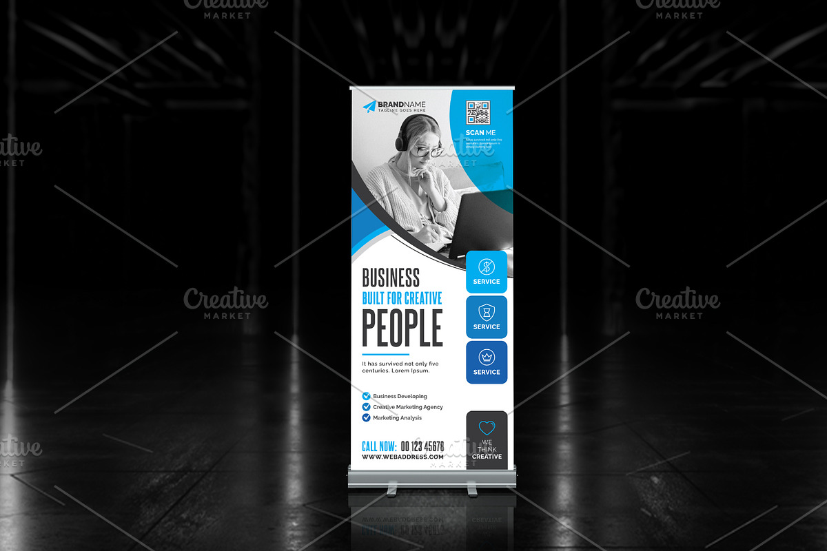 Corporate Roll Up Banner, a Poster Template by GraphicsBurg (Photo 3 of 5)