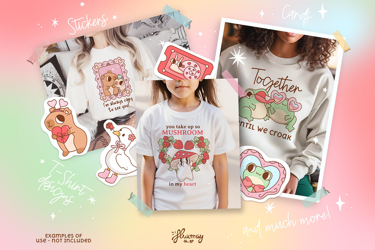 Love in Bloom - Valentine Cliparts, an Animal Illustration by Huxmay (Photo 6 of 7)