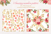 Watercolor wedding glitter flowers, an Illustration by antuanetto (Thumbnail 8 of 13)