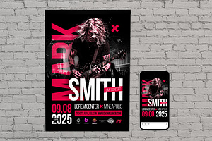 Rock Concert Poster And Social Media, a Social Media Template by McLittle Stock
