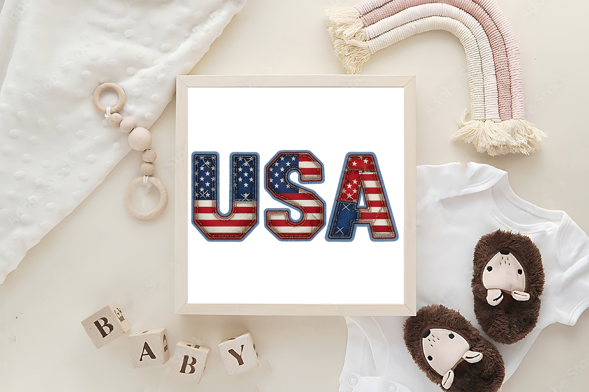 Independence Day USA Patchwork PNG, an Object Graphic by CraftArtStudio (Photo 4 of 4)