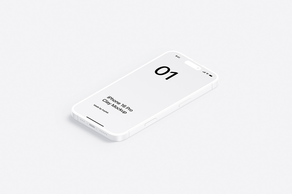 iPhone 16 Pro Clay - 24 Mockups, an iPhone Mockup by Asylab (Photo 28 of 58)