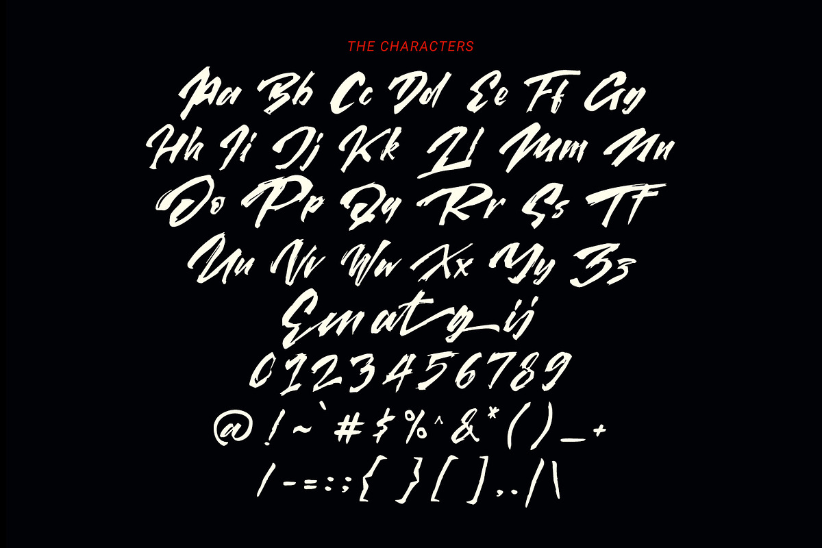 Thijawg Food Style Script Handmade, a Script Font by Maulana Creative (Photo 5 of 6)