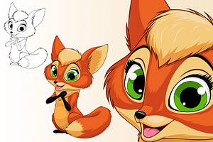 Funny little fox child