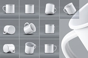 Enamel Mug Mock-Up, a Cups & Container Mockup by DesignRushMarket (Thumbnail 2 of 7)