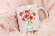 Flowers in Jar Sublimation Clipart, an Illustration by RobertsArt (Thumbnail 3 of 7)