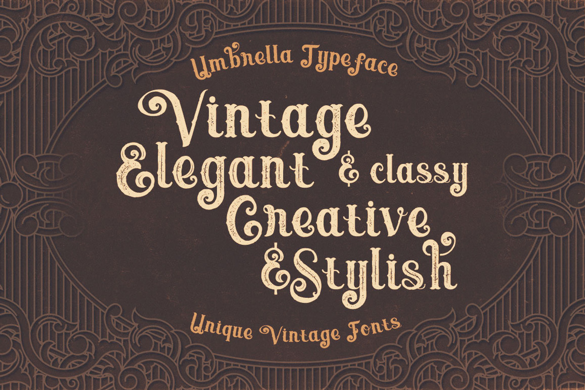 Umbrella - 4 Display Fonts preview 3