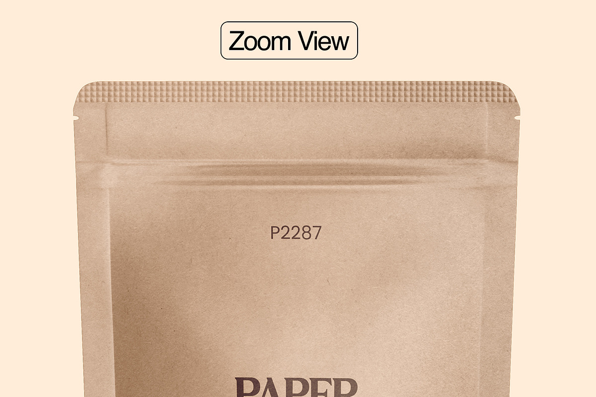 Kraft Paper Stand-Up Pouch Mockup, a Packaging Mockup by Ram Studio LLC (Photo 13 of 14)