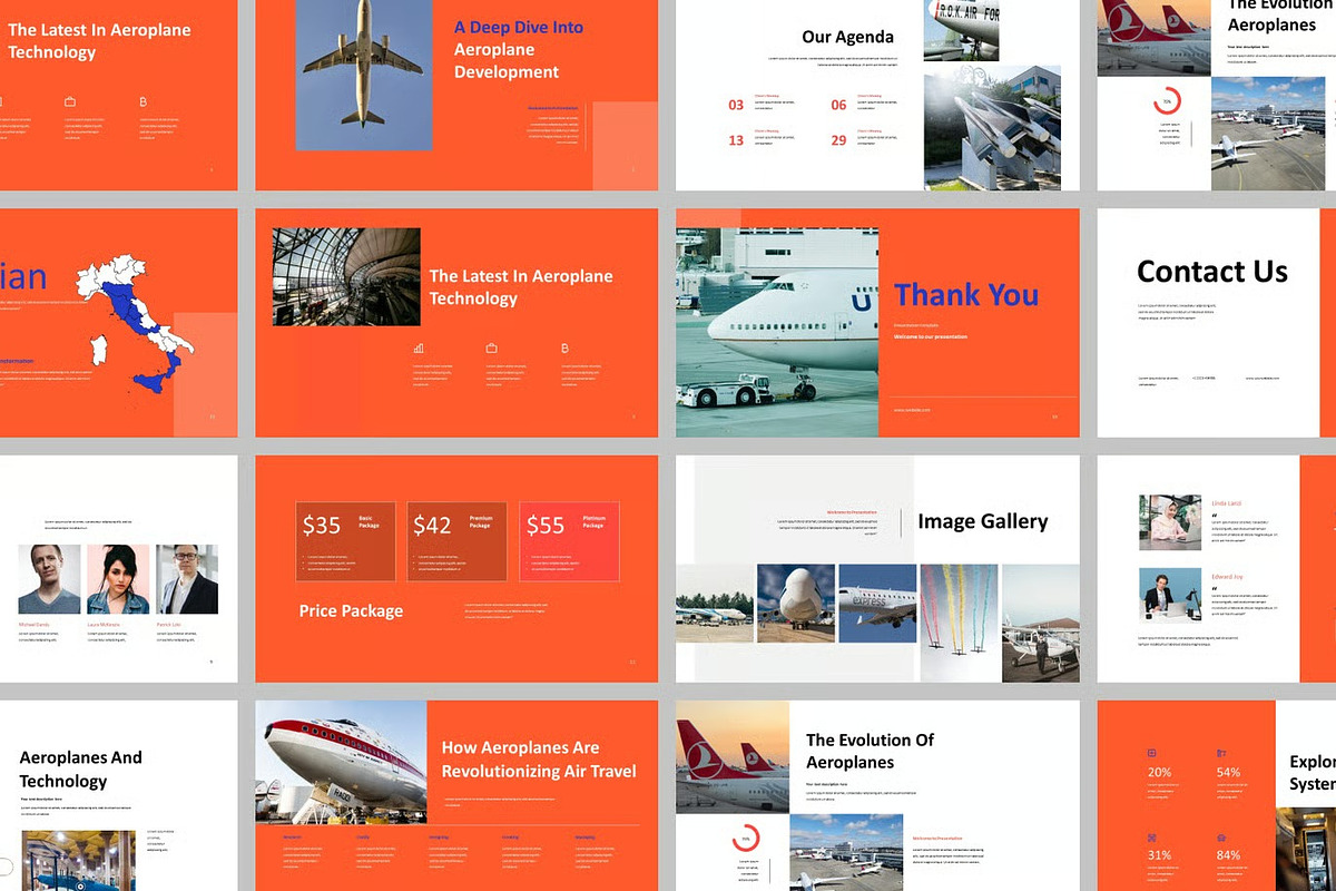 Aeroplane Industry Keynote Templates, a Presentation Template by Fit-tee (Photo 2 of 2)