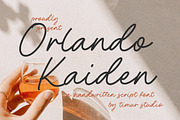 Orlando Kaiden Font, a Script Font by Timurtype (Thumbnail 1 of 7)
