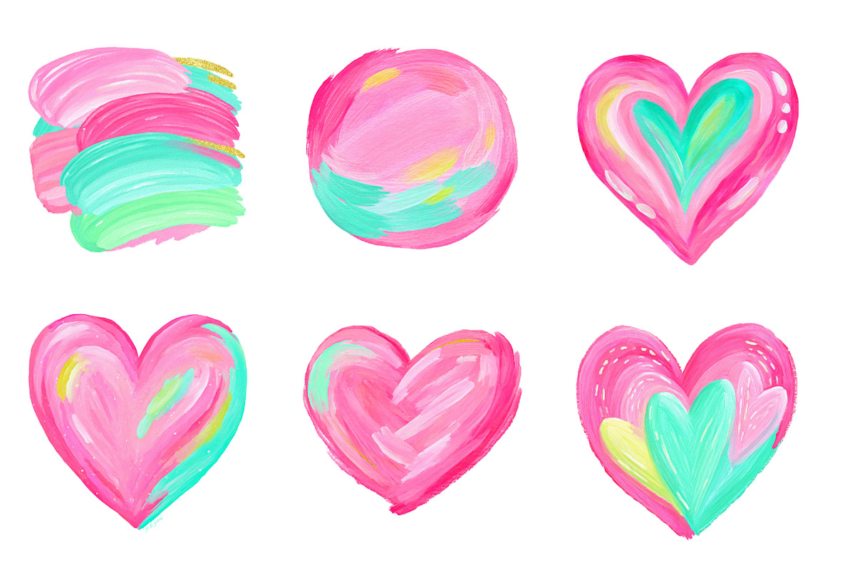 Valentine Brushstroke Elements clipa, an Illustration by Designworld (Photo 5 of 5)