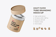 Kraft Paper Tube Branding Mockup, a Packaging Mockup by Ram Studio LLC (Thumbnail 1 of 7)