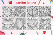 Heart Mandalas Coloring Pages, a Decorative Illustration by Gulnara Sabirova (Thumbnail 8 of 18)