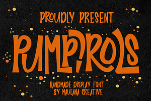 Pumpirols Handmade Display Font, a Sans Serif Font by Maulana Creative
