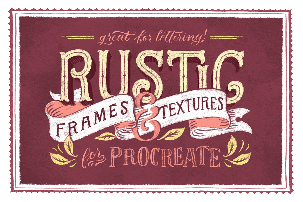 Rustic Frames & Textures - Procreate, a Texture Graphic by Ornaments of Grace (Photo 1 of 6)