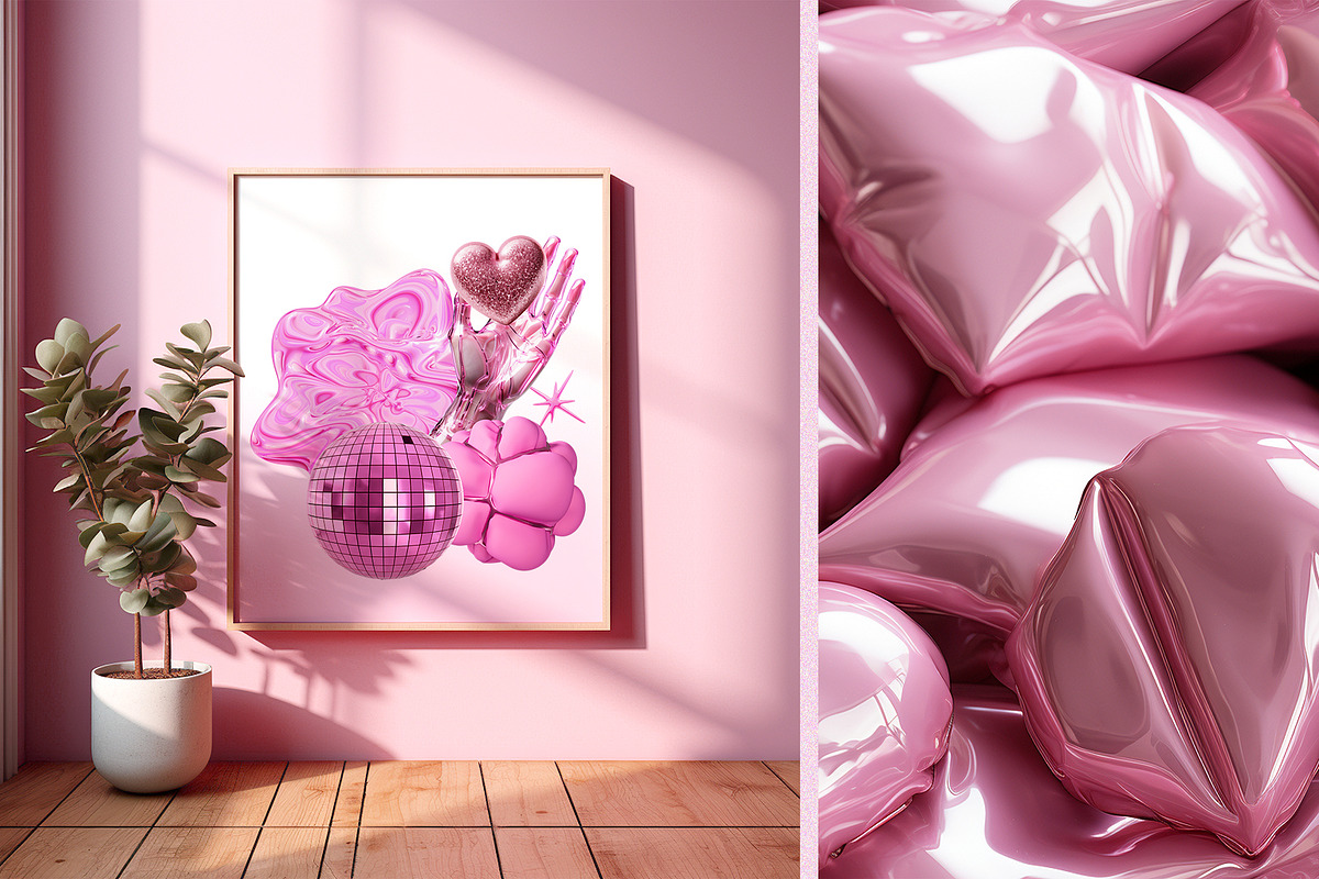 PINKCORE Graphic collage collection, a Graphic by LarysaZabrotskaya (Photo 8 of 10)